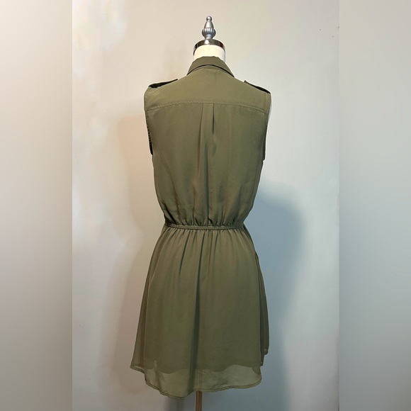 H&M Olive Army Green Dress Size 4 - Picture 2 of 2